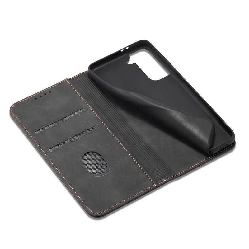 เคส Samsung Galaxy S21 FE 5G#เคสหนัง PU สไตล์กระเป๋าสตางค์พร้อมช่องใส่การ์ด Luxury Flip Stand Card Phone Leather Wallet Cover Casing Auto-absorbed Smartphone