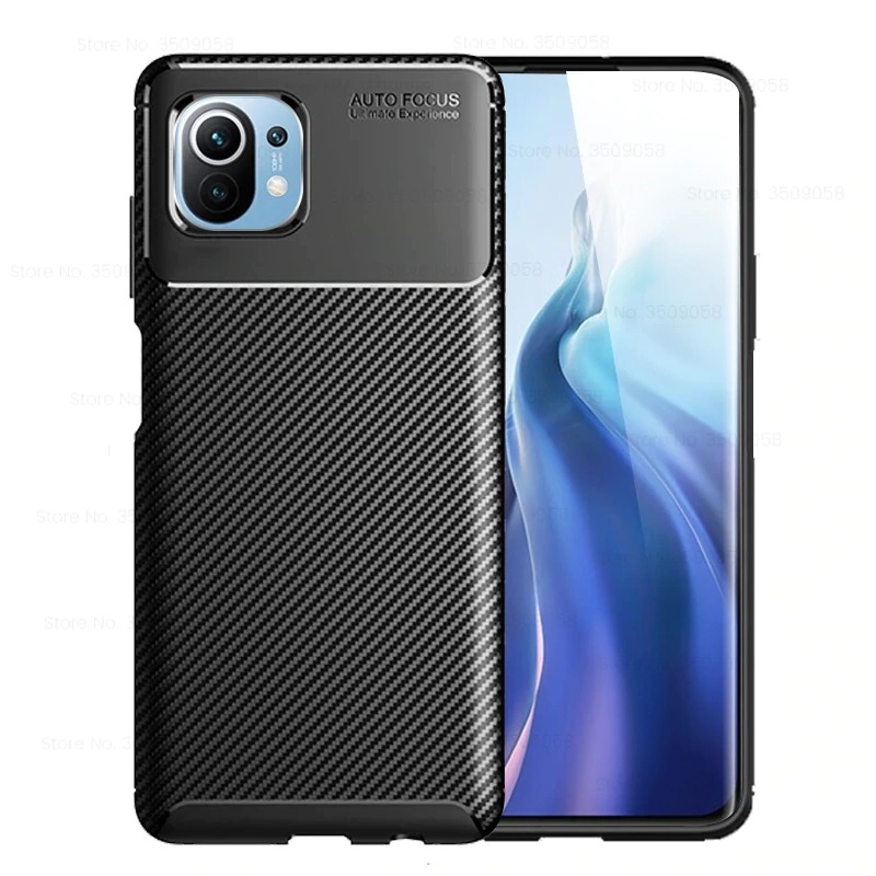 Case Xiaomi Mi 11 Lite #เคสฝาหลังนิ่ม Carbon Fiber Anti-drop TPU Protection