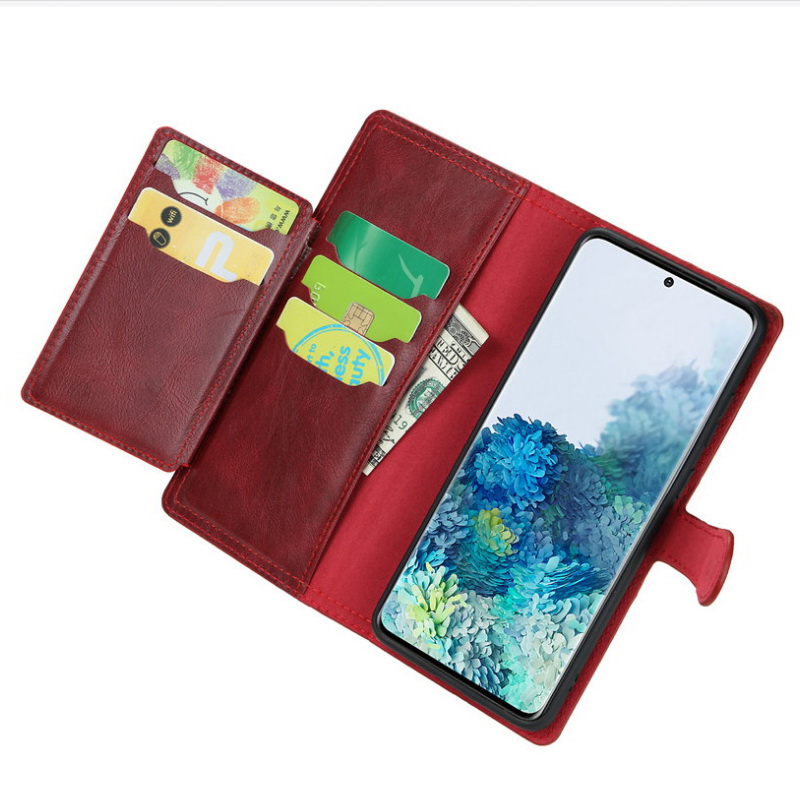 Case Galaxy S21 Ultra 5G #เคสฝาพับแบบกระเป๋าสตางค์ช่องใส่บัตรหลายช่อง Multi-slot Wallet Zippered Leather พร้อมสายคล้อง (สินค้าตัวอย่างสินค้าจริงตรงตามรุ่น)