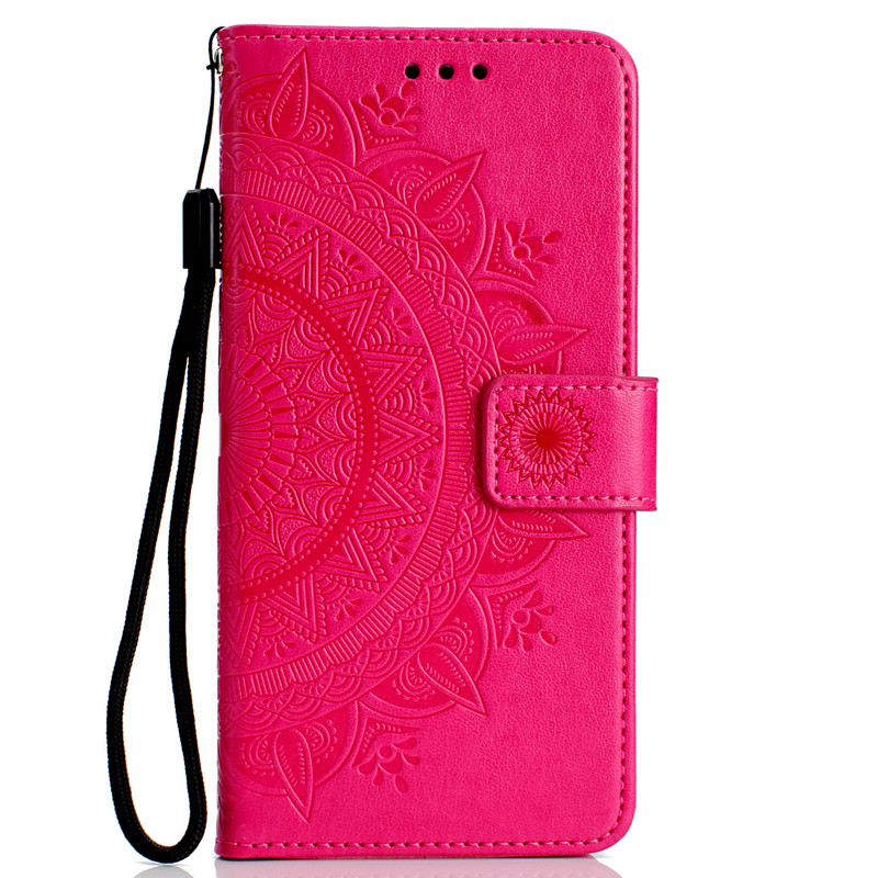 Case Samsung Galaxy Note 20 / Note 20 5G #เคสฝาพับหนัง PU ปั้มลาย Imprint Mandala Flower