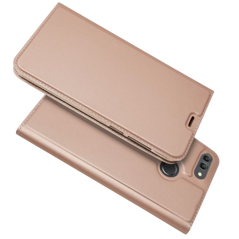 เคส Huawei Y9 (2018) #เคสฝาพับหนัง PU Magnetic Adsorption Stand Leather Card Holder