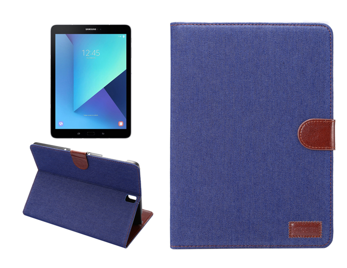 Case Samsung Galaxy Tab S3 9.7นิ้ว #เคสผิวผ้ายีนส์พับตั้งได้มีช่องใส่ใส่การ์ด