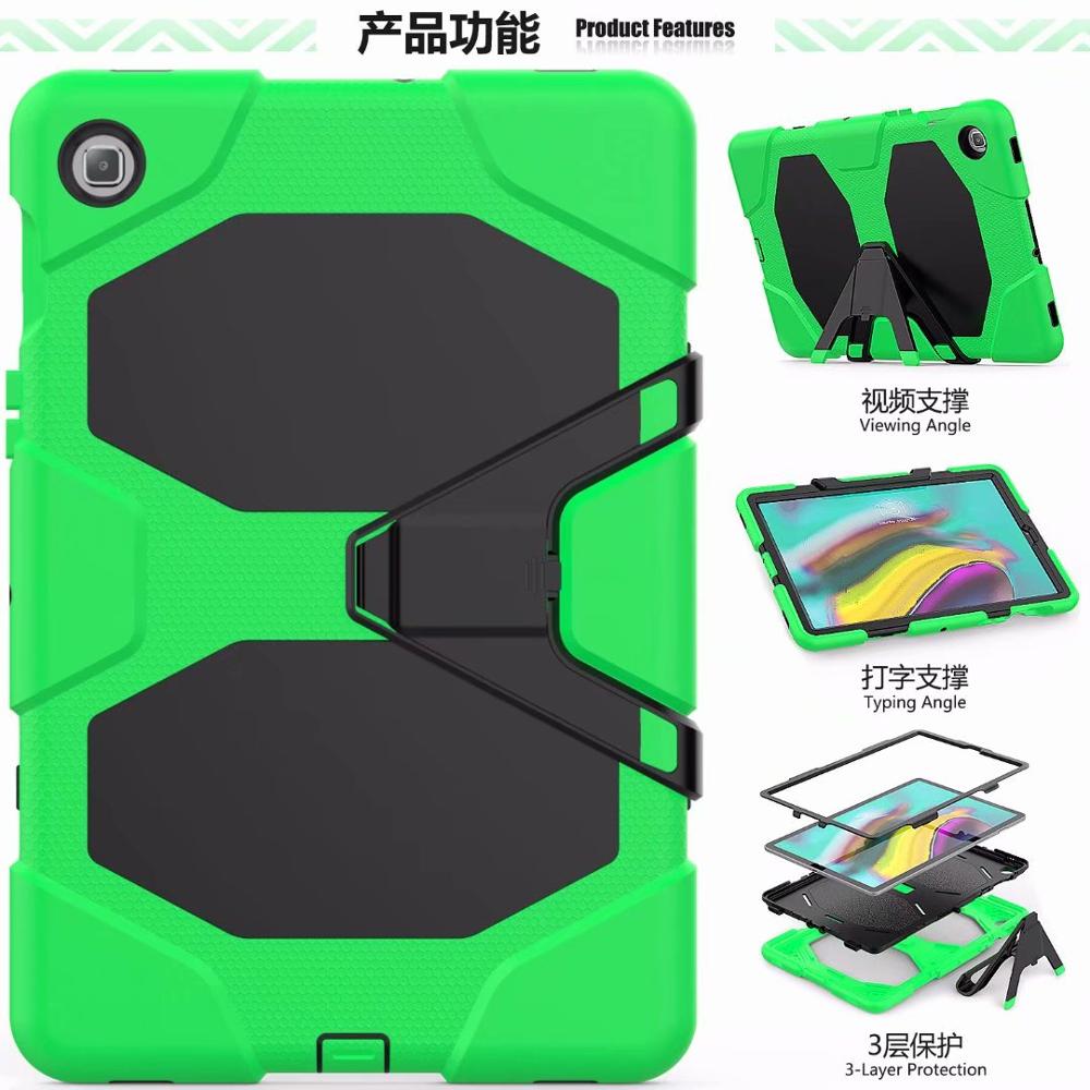 เคส Samsung Galaxy Tab S5e SM-T720 SM-T725 #เคสฝาหลังไฮบริดกันกระแทก ซิลิโคน+พลาสติกกันกระแทกมีขาตั้ง Shockproof Heavy Duty Armor