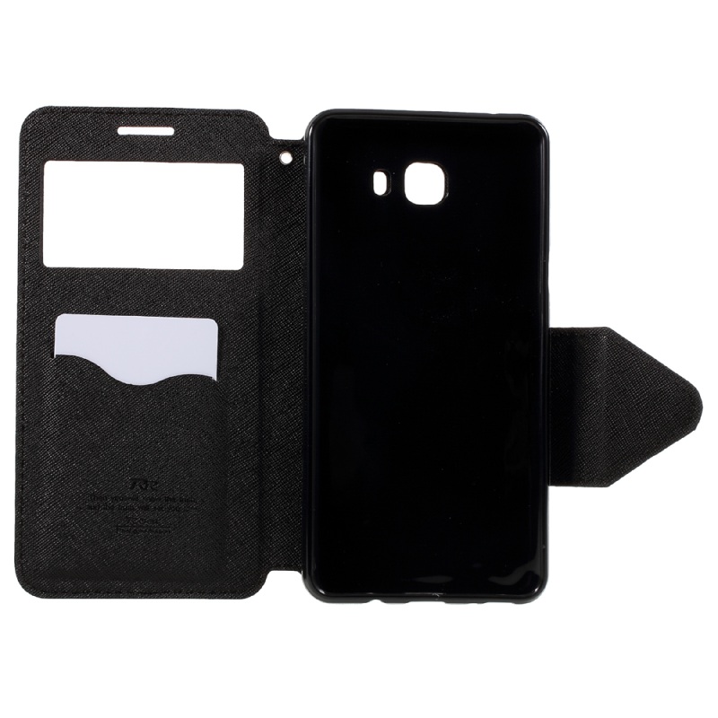 เคส Samsung Galaxy C9 Pro ROAR KOREA Diary #เคสหนัง PU ฝาพับมีช่องวิวแถบปิดแม่เหล็กทันสมัย