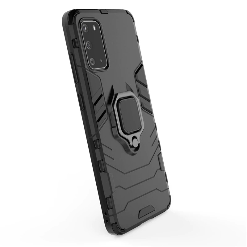 Case Samsung Galaxy S20 FE / S20 FE 5G #เคสฝาหลังพลาสติกแข็ง +TPU Hybrid Case มีแหวนสวมนิ้วโลหะ