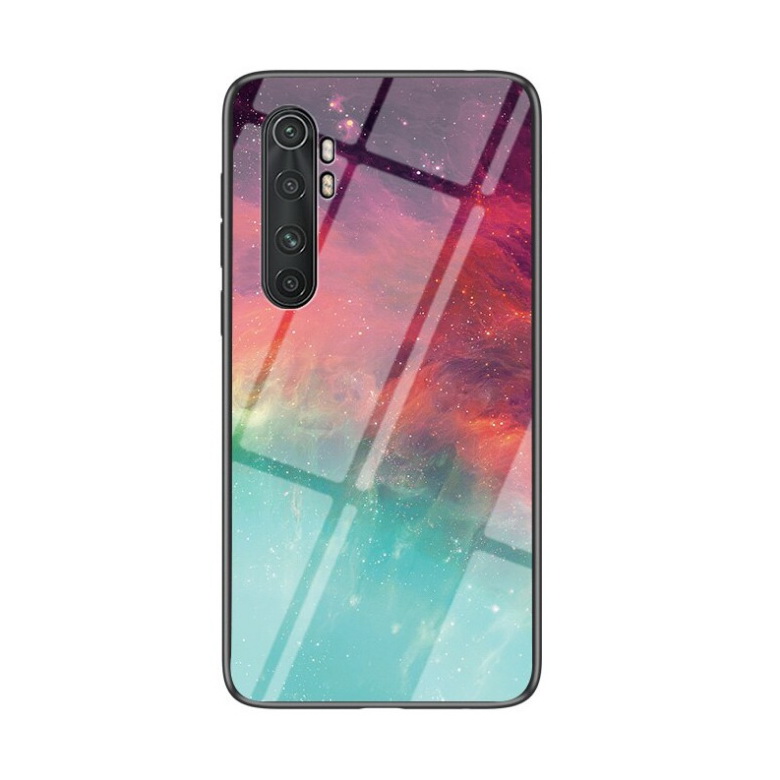 Case Xiaomi Mi Note 10 Lite #เคสฝาหลัง Gradient Color Glass + PC + TPU Hybrid Case