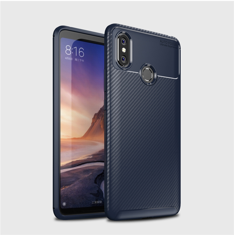 Case Xiaomi Mi Max 3 #เคสฝาหลัง TPU คาร์บอนไฟเบอร์ Beetle Series Carbon Fiber