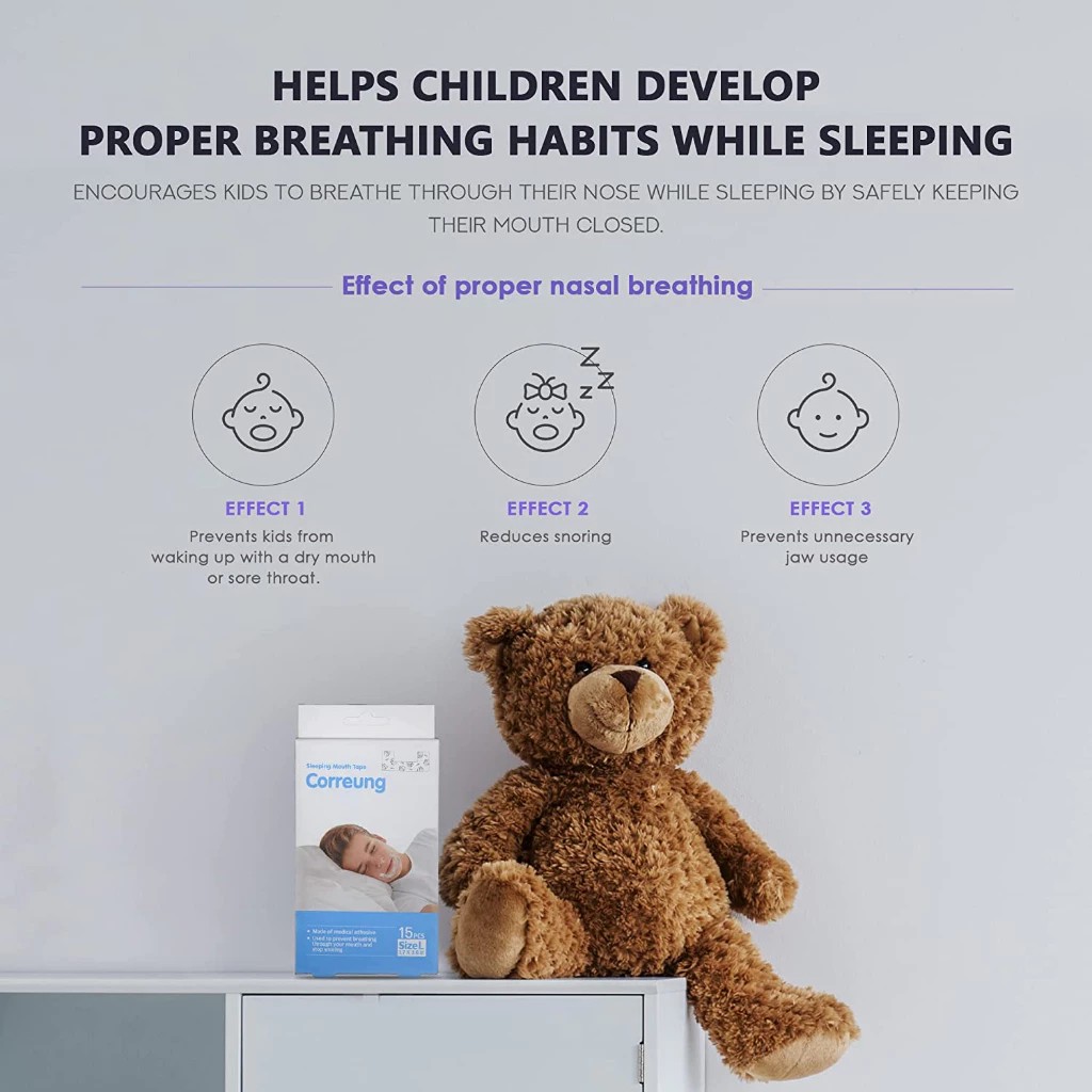 (Pre Order) Housweet® Correung Sleeping Mouth Tape Prevent Breathing Through Mouth & Stop Snoring 15 Pcs. แผ่นเทปแปะปาก ลดกรน