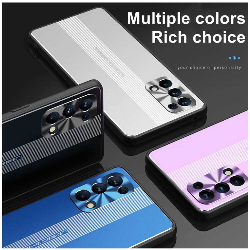เคส OPPO Reno 5 Pro 5G #เคสฝาหลังไฮบริด Metal +TPU Shockproof metal back plate Phone Back Cover