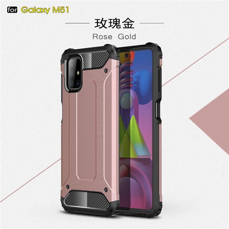 Case Samsung Galaxy M51 #เคสฝาหลังเกราะป้องกัน ไฮบริด พลาสติก+TPU Heavy Duty Rugged Hybrid