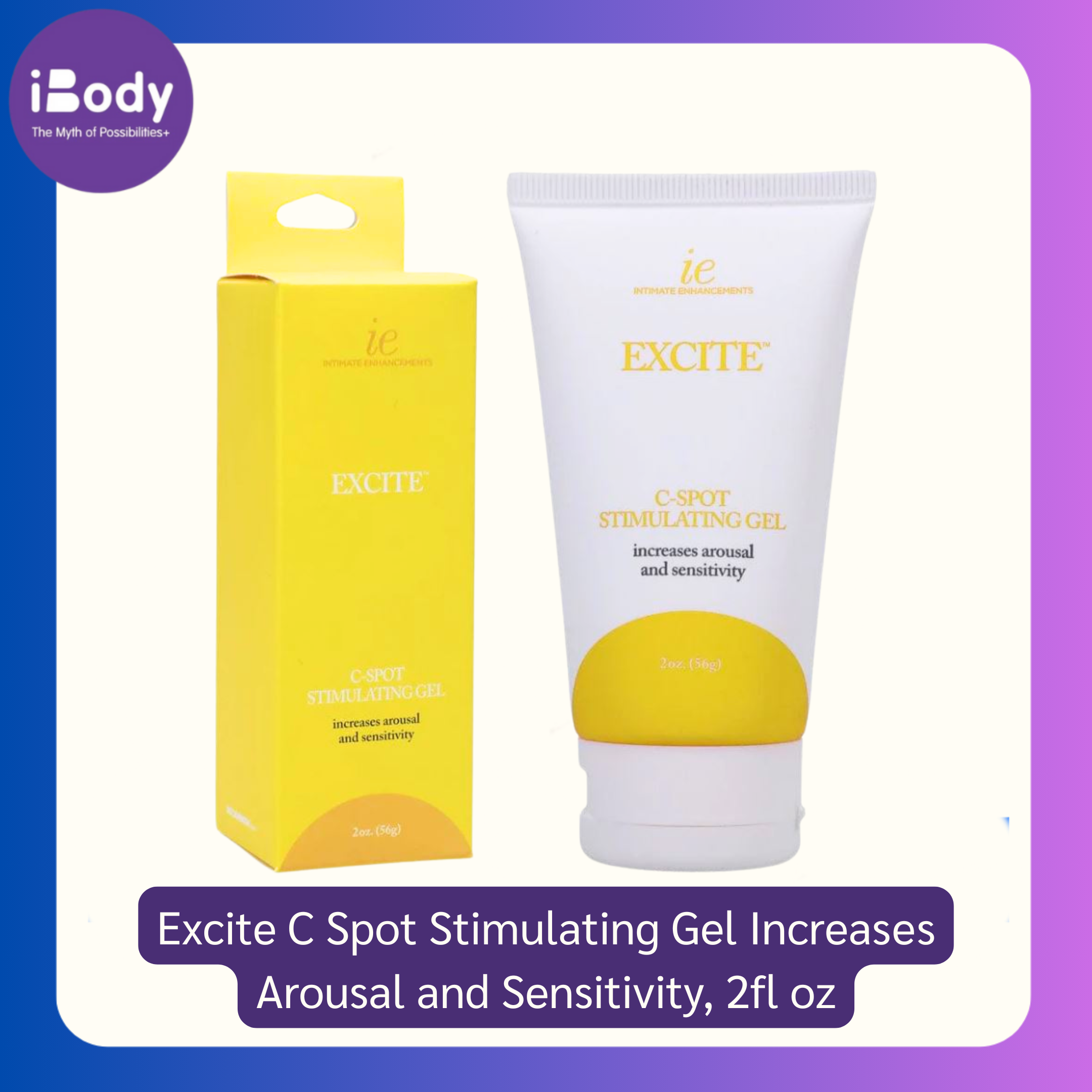 Doc Johnson® - Excite C Spot Stimulating Gel Increases Arousal and Sensitivity, 2fl oz เจลหล่อลื่น กระตุ้นอารมณ์