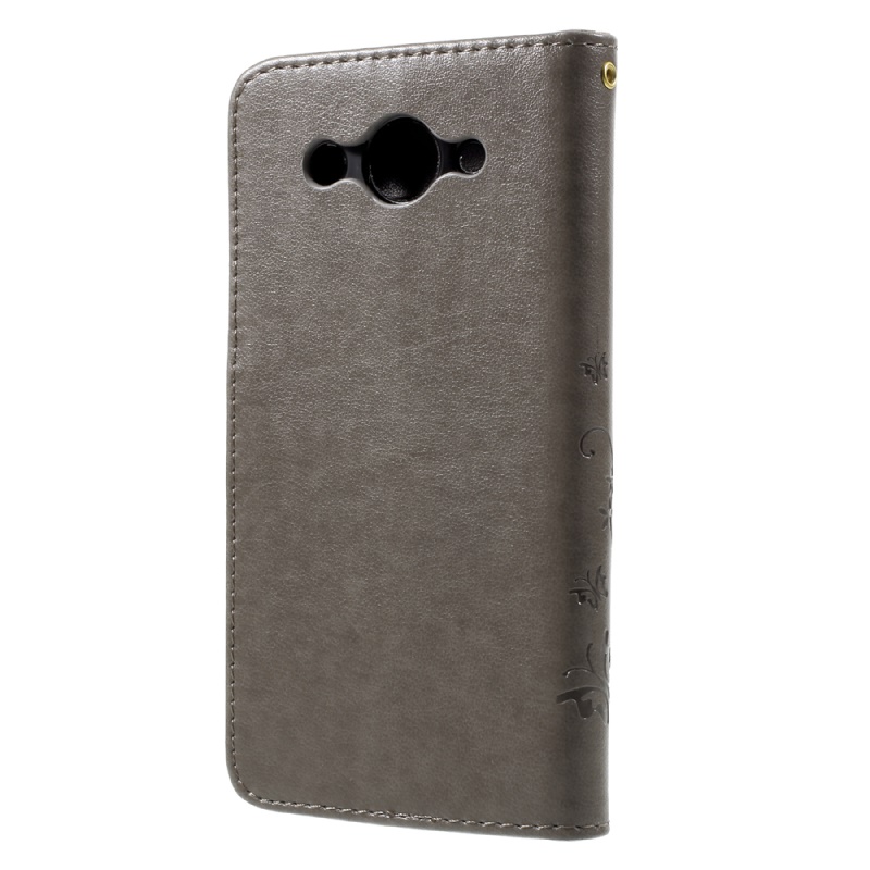 เคส Huawei Y3 (2017) #เคสแบบฝาพับหนัง PU สไตล์กระเป๋าสตางค์ลายผีเสื้อ