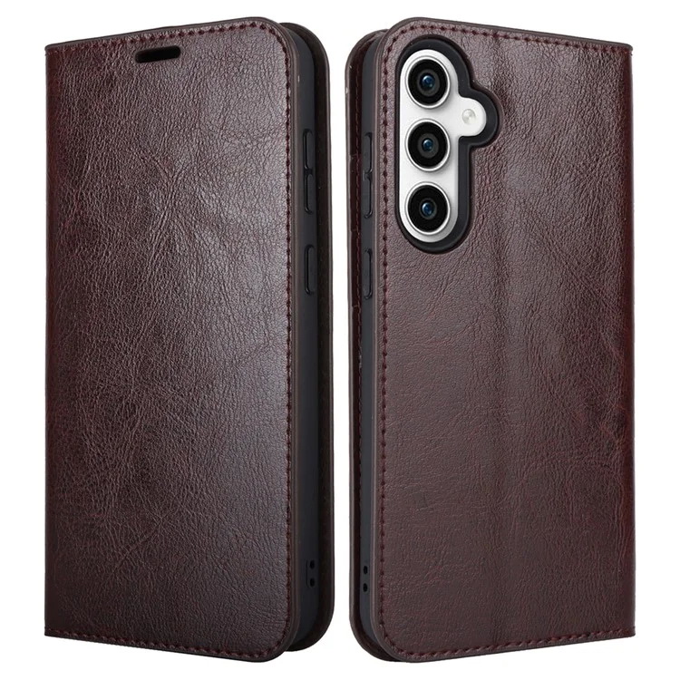 Case Samsung Galaxy S23 FE 5G #เคสฝาพับหนังแท้แบบกระเป๋าสตางค์คุณภาพดี Crazy Horse Genuine Leather Cover(สินค้าตัวอย่างสินค้าจริงตรงตามรุ่น)