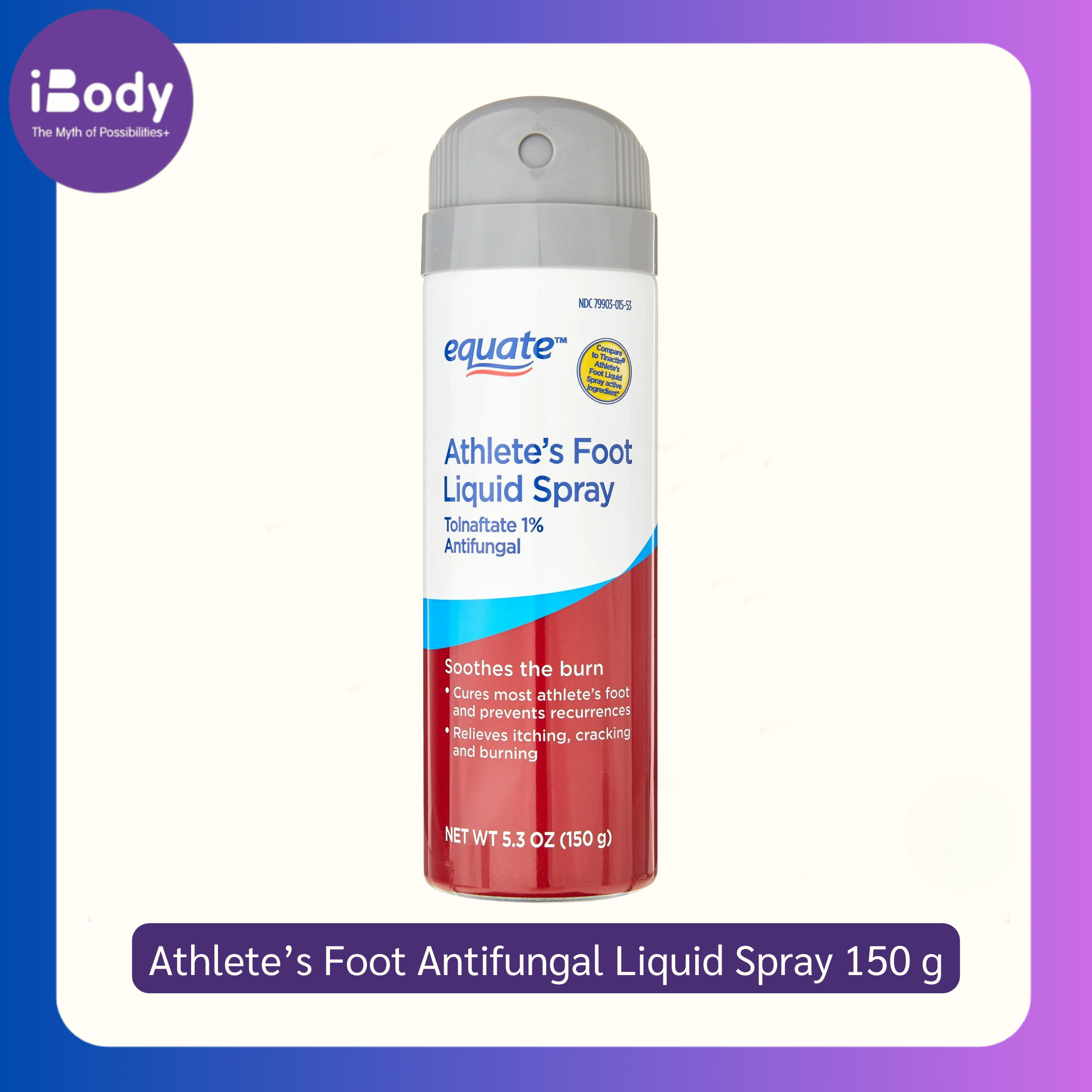 80% Sale!!! EXP.12/25 Equate® Athlete’s Foot Antifungal Liquid Spray 150g สเปรย์ ฉีดเท้า สำหรับนักกีฬา