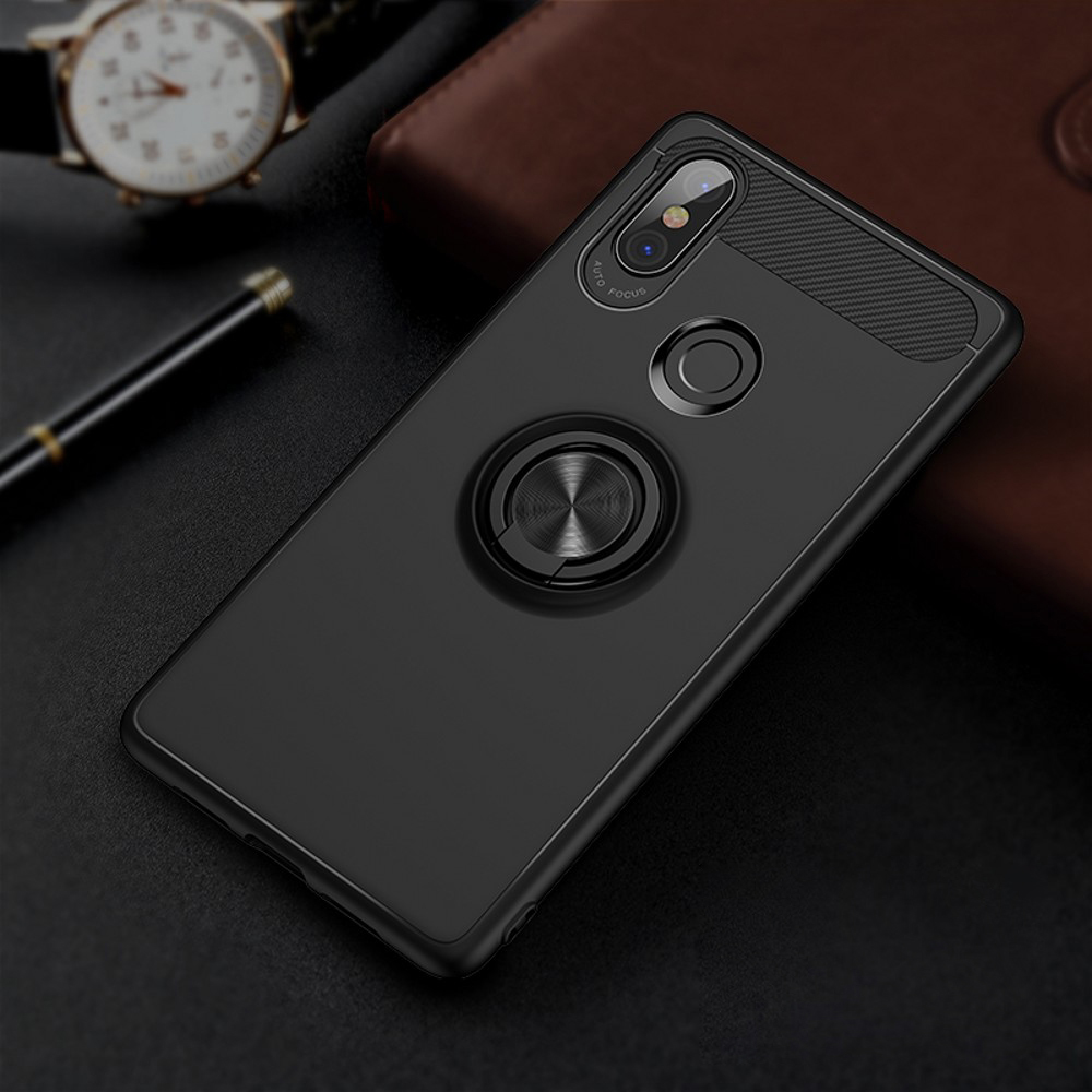 เคส Xiaomi Mi 8 (6.21 นิ้ว) #เคสฝาหลังTPU มีแหวนสวมนิ้ว แหวนหมุนได้ (Built-in แผ่นโลหะแม่เหล็ก)