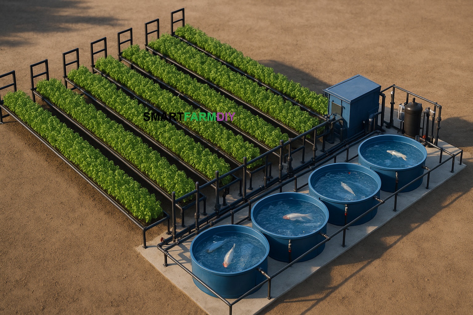 รับออกแบบผังฟาร์มโรงเรือนปลูกพืช แบบ aquaponics Farm+ Urban /Outdoor Farm
