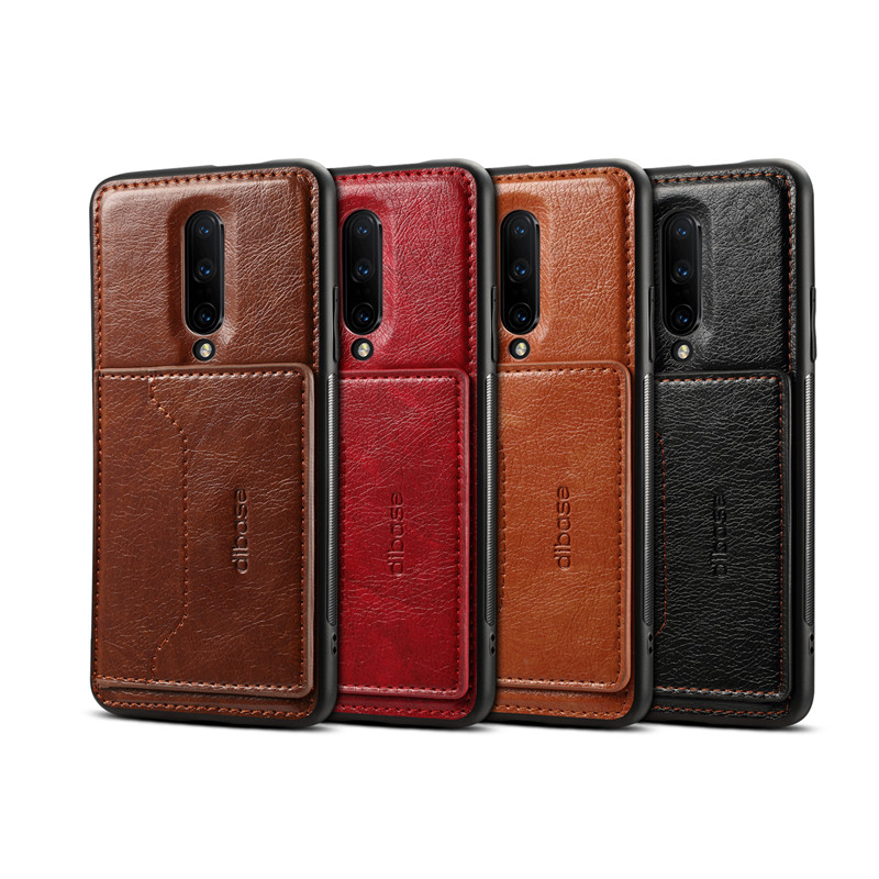 Case OnePlus 7 Pro #เคสฝาหลัง TPU เคลือบหนัง PU Crazy Horse Leather Coated PC + TPU Hybrid