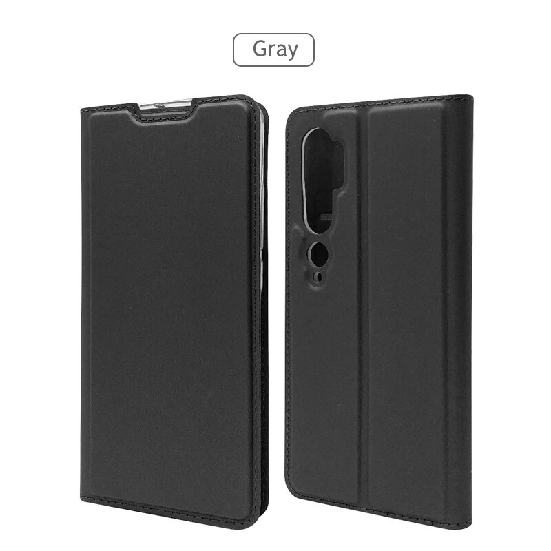 Case Xiaomi Mi Note 10 Pro #เคสแบบฝาพับหนัง PU Magnetic Adsorption Stand Leather Card Holder