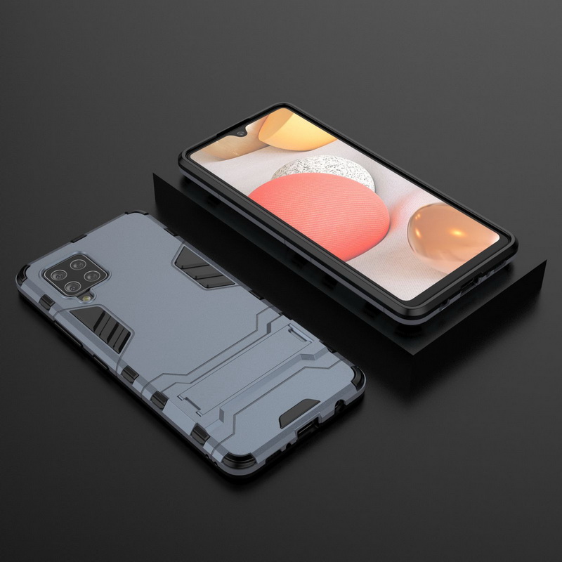 เคส Samsung Galaxy A42 5G #เคสฝาหลังพลาสติก ไฮบริด TPU + Kickstand