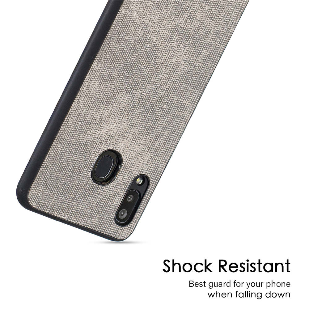 Case Samsung Galaxy A30/A20 #เคสฝาหลังลายผิวยีนส์ Denim TPU+PU Leather