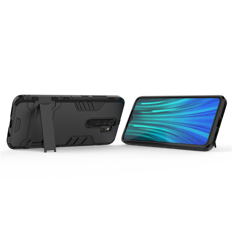 Case Xiaomi Redmi Note 8 Pro #เคสฝาหลังไฮบริด พลาสติก +TPU มีขาตั้งในตัว
