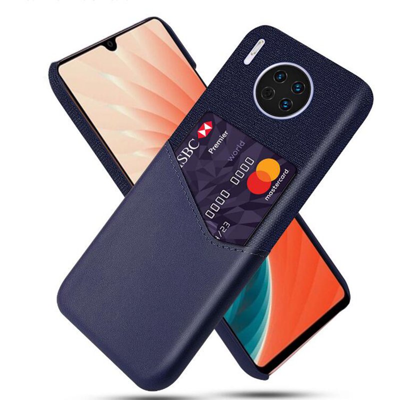 Case Huawei Mate 30 Pro #เคสฝาหลัง Hybrid Protective มีช่องเสียบการ์ด KSQ Card Slot PC + PU Leather + Cloth