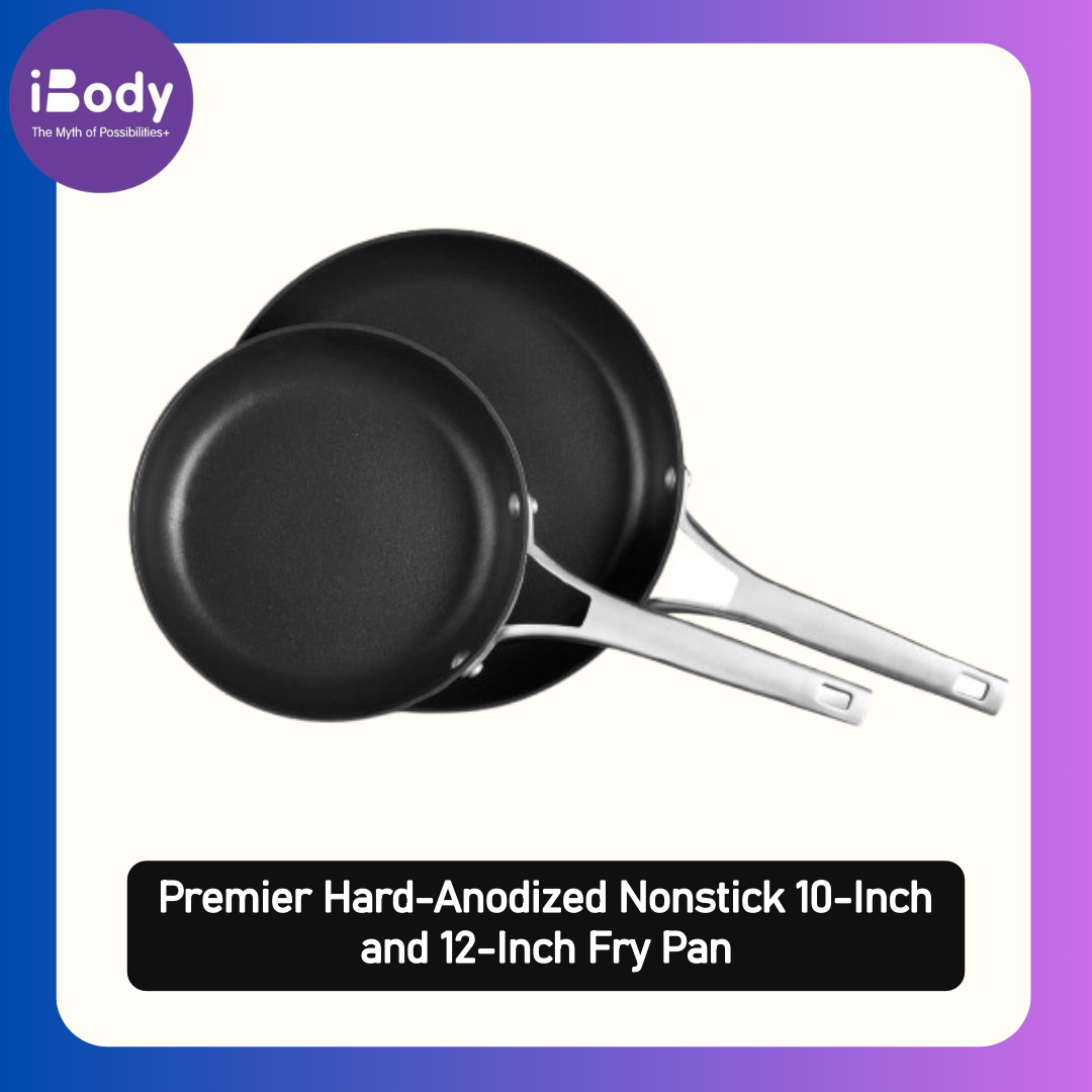 (Calphalon) Premier Hard-Anodized Nonstick 10-Inch and 12-Inch Fry Pan คาลฟาลอน พรีเมี่ยม ชุดกระทะ ขนาด 10 และ 12 นิ้ว