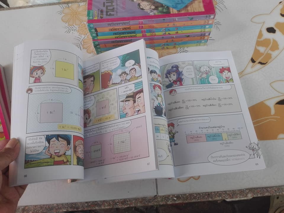คณิตศาสตร์ฉลาดเกินร้อย ฉบับการ์ตูน จำนวน 4 เล่ม โดย Amarin Comics (มีเล่ม 2,3,5,6 ชุดนี้ออกมา 6 เล่ม)