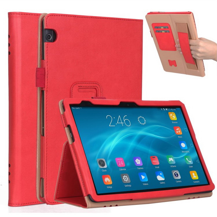 Case Huawei MediaPad T5 10 #เคสฝาพับหนัง PU มีที่สวมนิ้ว Card Holder Stand PU Leather Smart Case