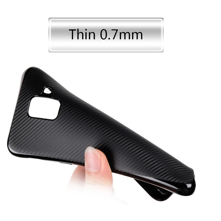 เคส Samsung A6 2018 #เคสฝาหลังนิ่ม Soft TPU คาร์บอนไฟเบอร์ผิวป้องกันลายนิ้วมือ