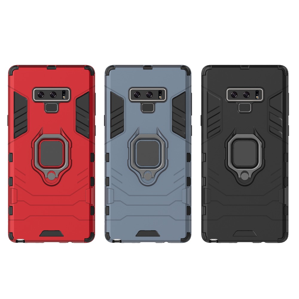 Case Samsung Galaxy Note9 N960 #เคสฝาหลังพลาสติกแข็ง +TPU Hybrid Case มีแหวนสวมนิ้วโลหะ