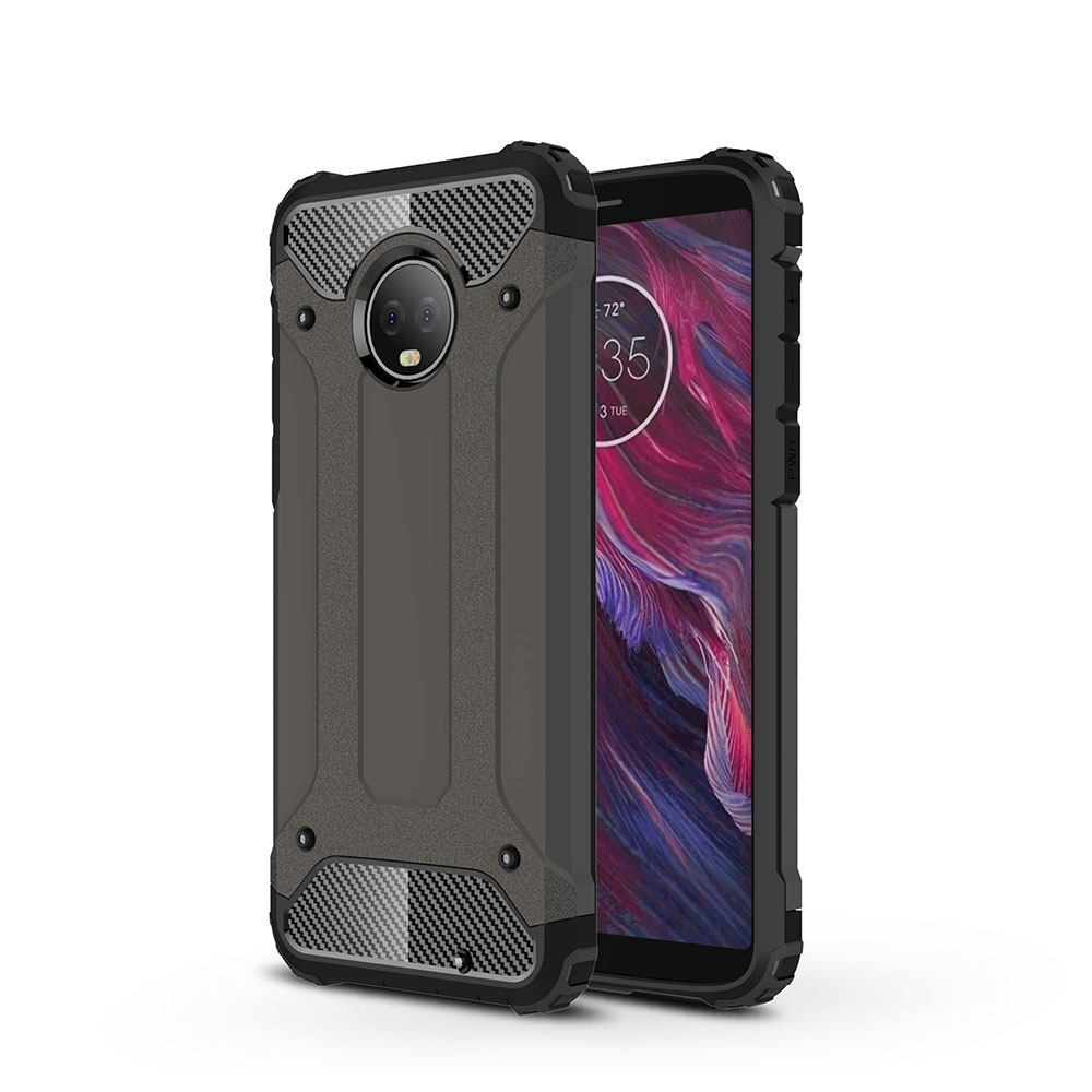 Case Moto G6 Plus #เคสฝาหลังเกราะป้องกัน ไฮบริด พลาสติก+TPU