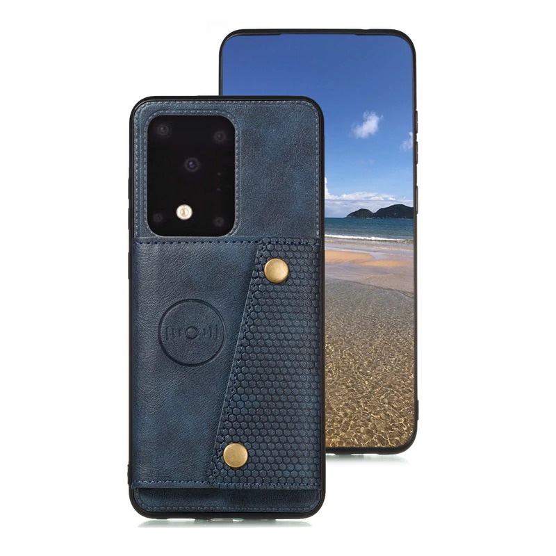 เคส Samsung Galaxy S20 Ultra / S20 Ultra 5G #เคสแบบฝาหลัง TPU เคลือบหนัง PU มีที่เก็บบัตร PU Leather Coated TPU Card Holder Magnetic Kickstand