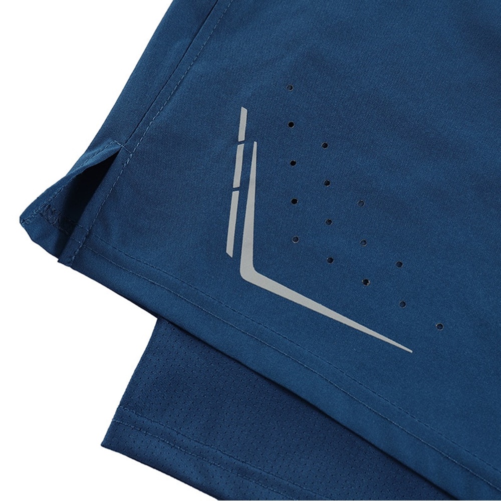 กางเกงวิ่งมาราธอน 2-in-1 มีซิปกระเป๋าหลัง มีช่องเก็บผ้าเช็ดเหงื่อได้ ARSUXEO รุ่น B192(F6)