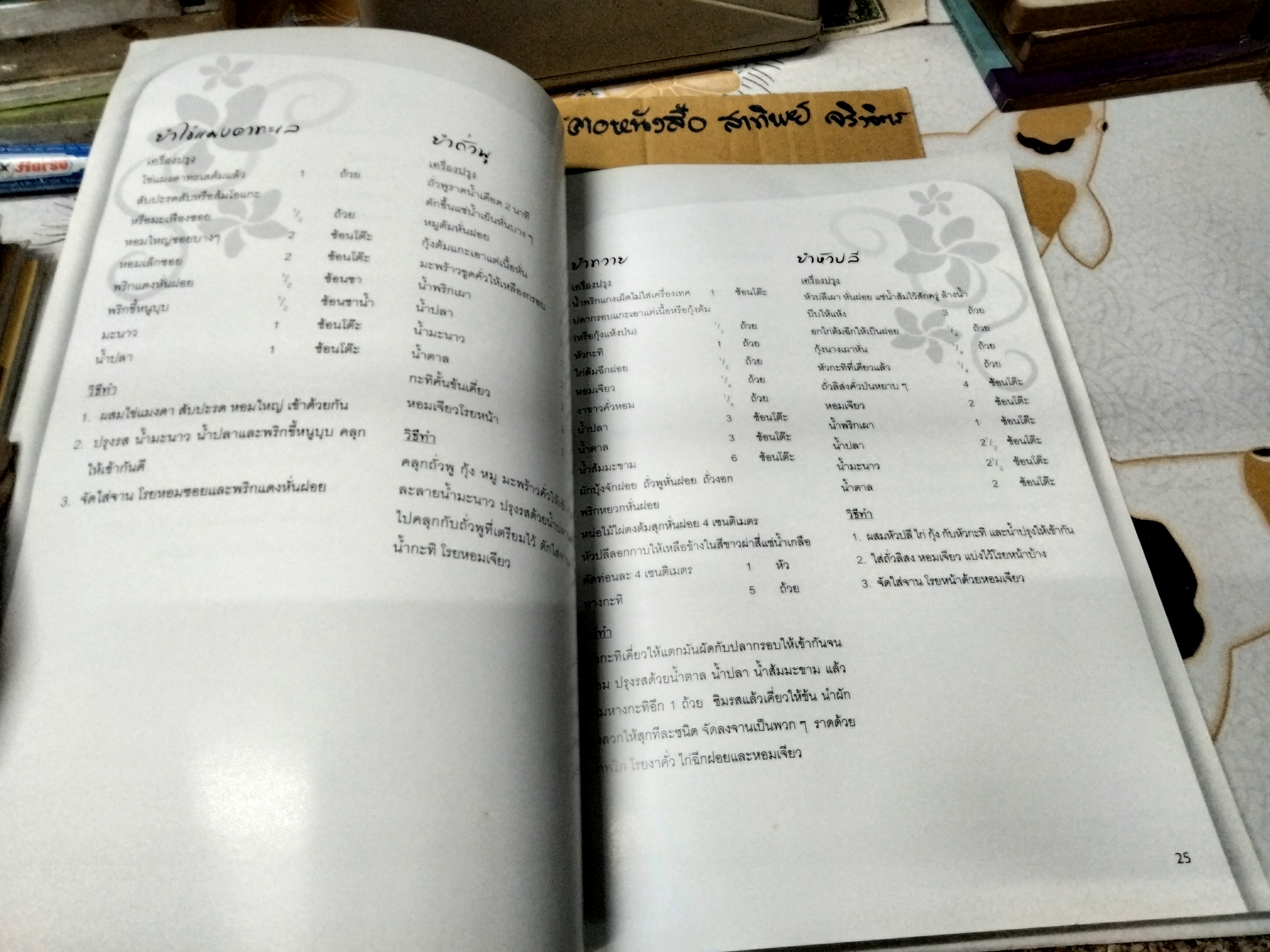 ตำราอาหาร ยาย แม่ หลาน หนังสืออนุสรณ์ นางพัธยา สันติเวชกุล **สินค้าหมด**