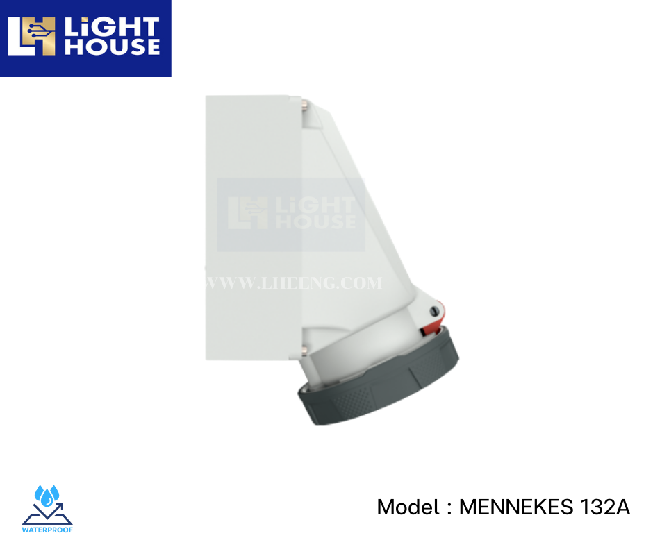 MENNEKES 132A ปลั๊กตัวเมียติดพนัง (3P+E) 63A 400V IP67
