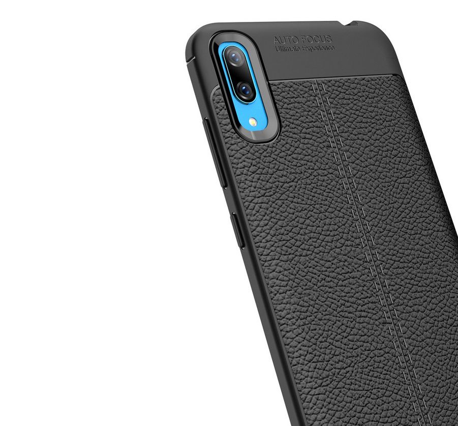 Case Huawei Y7 Pro (2019) TPU #เคสฝาหลังผิวลิ้นจี่ช่วยป้องกันลายนิ้วมือและกันลื่นได้ดี