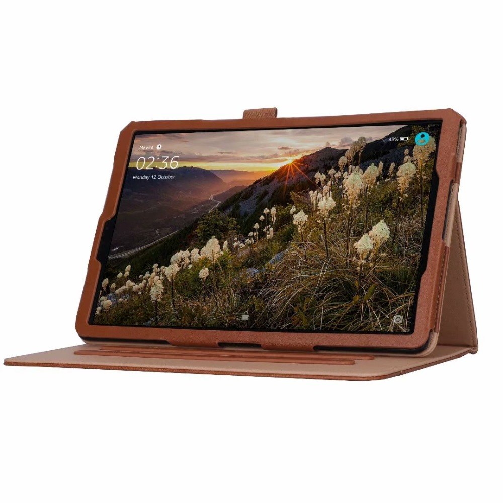 เคส Samsung Galaxy Tab A 10.5 (2018) T590 T595 #เคสฝาพับหนัง PU มีแถบยืดหยุ่นสวมนิ้ว Auto Wake/Sleep PU Leather Stand Tablet Case