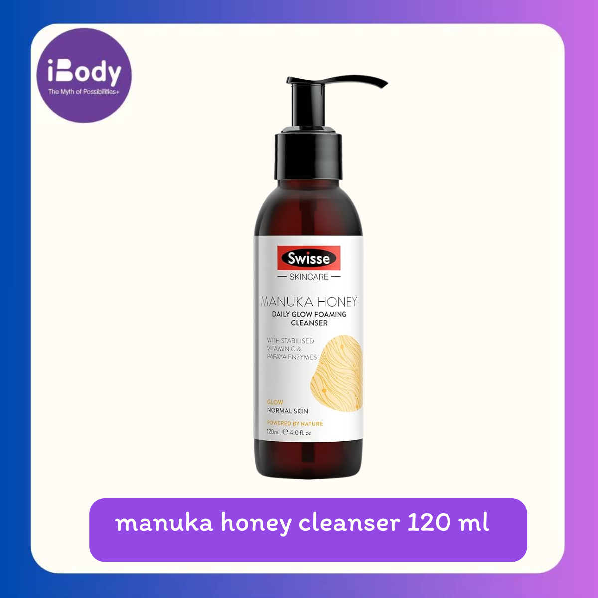 Swisse manuka honey cleanser 120 ml โฟมล้างหน้าผิวกระจ่างใส