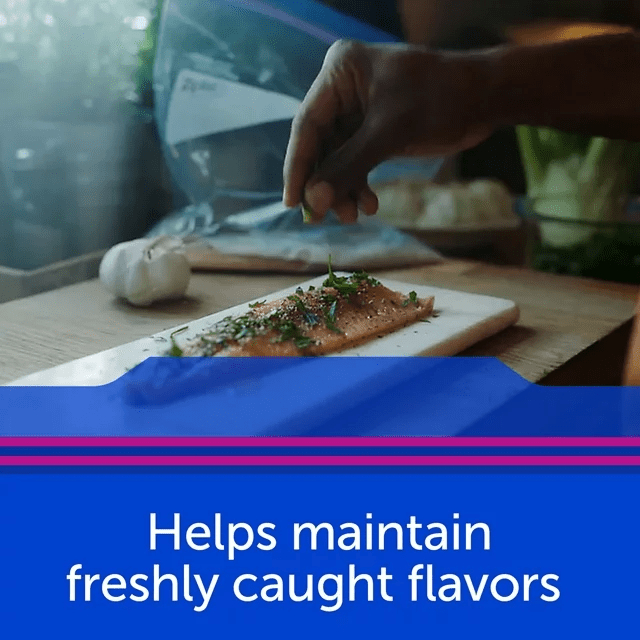 Ziploc® Freezer Bag Pint 20 Count Grip'n Seal ถุงเก็บอาหาร ถุงอเนกประสงค์