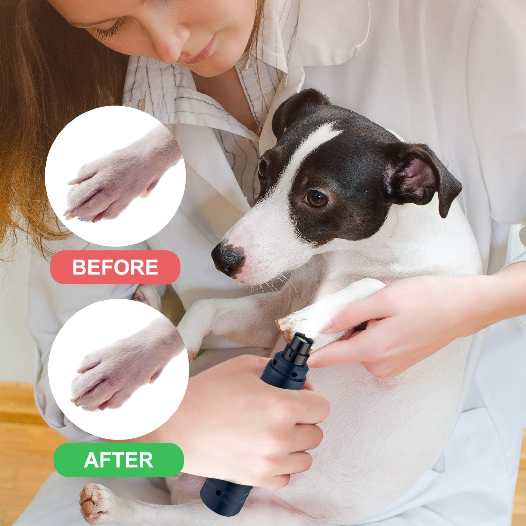 Casfuy® Professional Pet Nail Grinder - Dark Blue ที่ตัดเล็บ ที่ฝนเล็บ ตะไบเล็บ สุนัขและ แมว