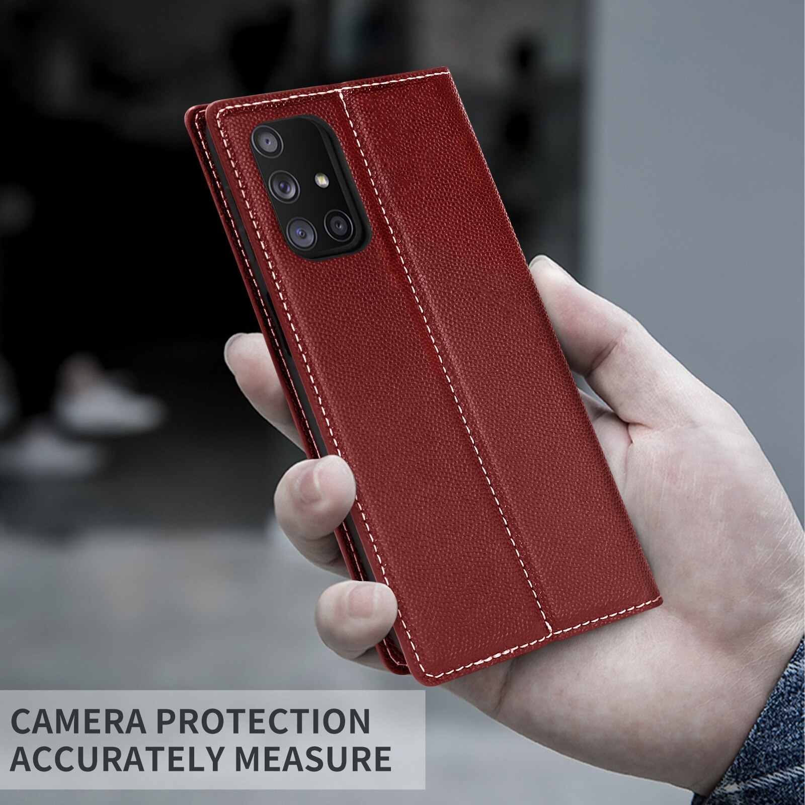 เคส Samsung Galaxy A72 / A72 5G #เคสฝาพับหนัง PU สไตล์กระเป๋าสตางค์พร้อมช่องใส่การ์ด Fashion Retro Card Slot Wallet Flip Cover PU Leather Phone Case