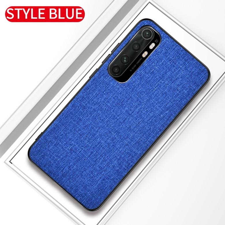 Case Xiaomi Mi Note 10 Lite #เคสฝาหลังเคลือบผิวผ้า Matte Cloth PU + PC + TPU Hybrid