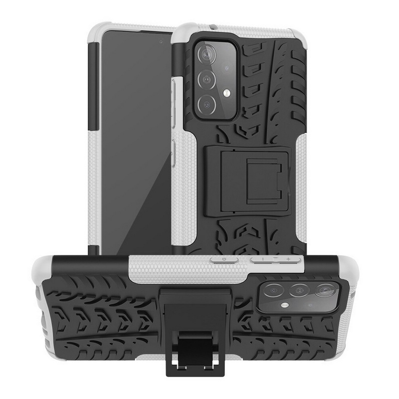 เคส Samsung Galaxy A13 4G #เคสฝาหลังกันลื่น Cool Tyre Pattern Kickstand (PC + TPU)
