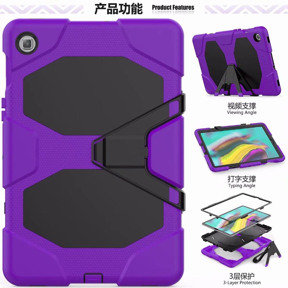 เคส Samsung Galaxy Tab S5e SM-T720 SM-T725 #เคสฝาหลังไฮบริดกันกระแทก ซิลิโคน+พลาสติกกันกระแทกมีขาตั้ง Shockproof Heavy Duty Armor
