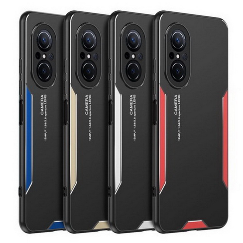 เคส Huawei Nova 9 SE #เคสฝาหลังไฮบริด Metal +TPU Shockproof metal back plate Phone Back Cover