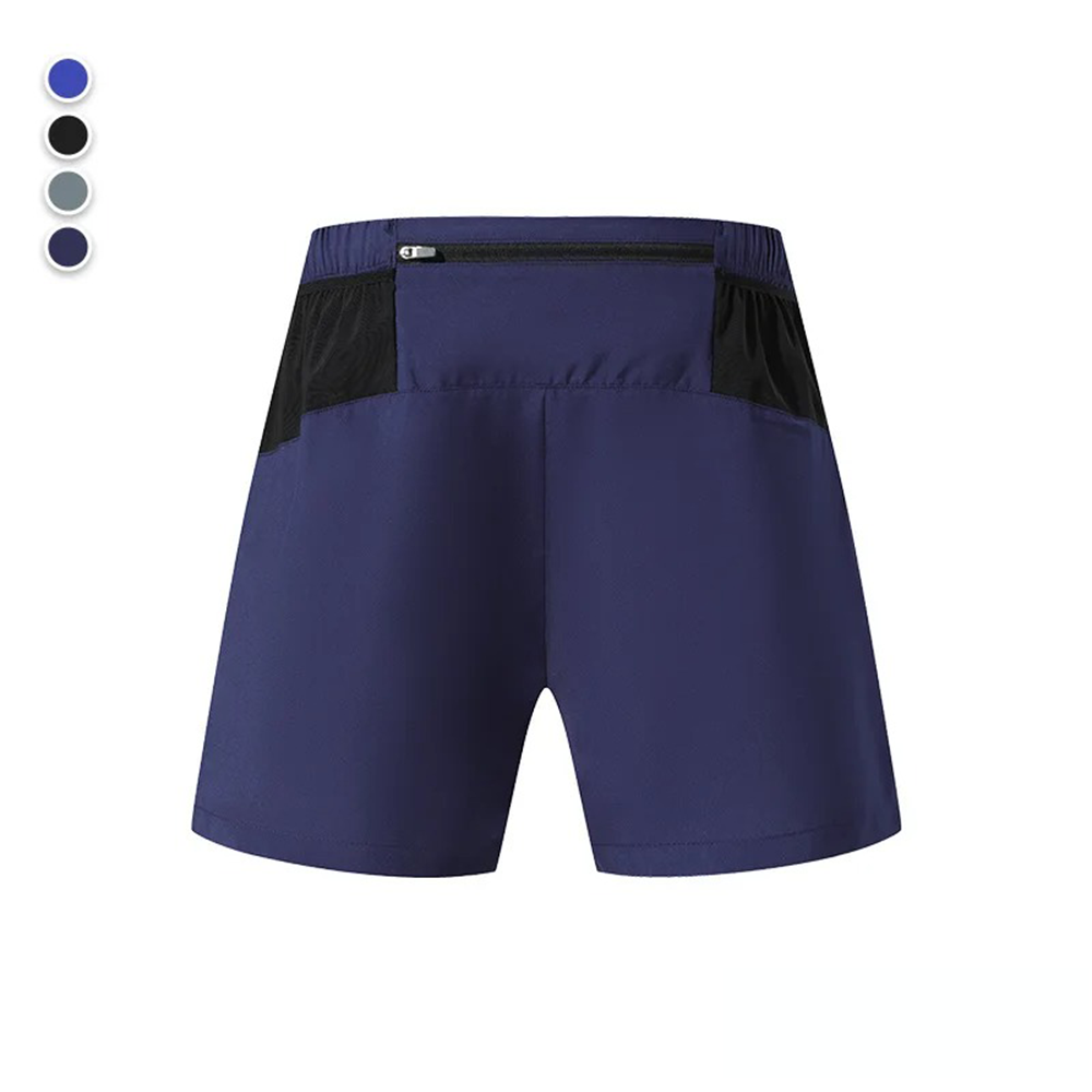 กางเกงวิ่งขาสั้น วิ่งมาราธอน 2-in-1 ผ้าเบา แห้งไว มีซิปกระเป๋าหลัง (F01)