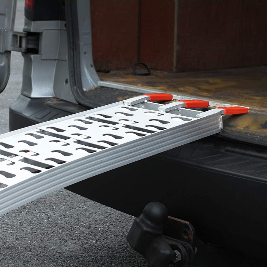 MAV® LoadingRamp Motorcycle Aluminium Ramps + Safety Strap รับน้ำหนักได้ 340 kg บันไดอลูมิเนียม สะพานบันไดขึ้นรถมอเตอร์ไซค์