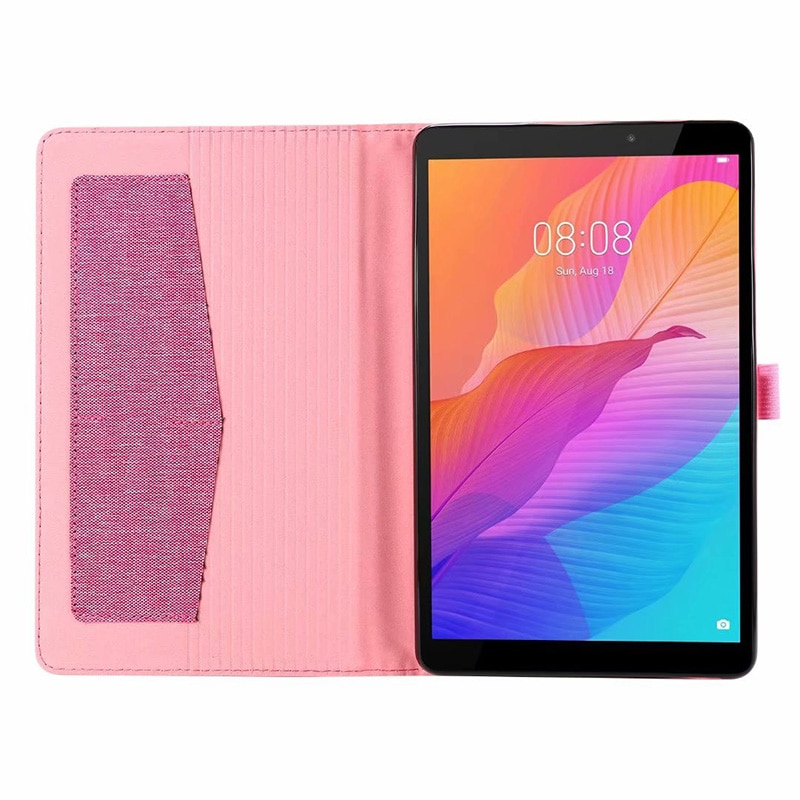 Case Huawei MatePad T8 8นิ้ว #เคสฝาพับหนัง PU ผิวผ้าพับตั้งได้ Cloth Leather Wallet