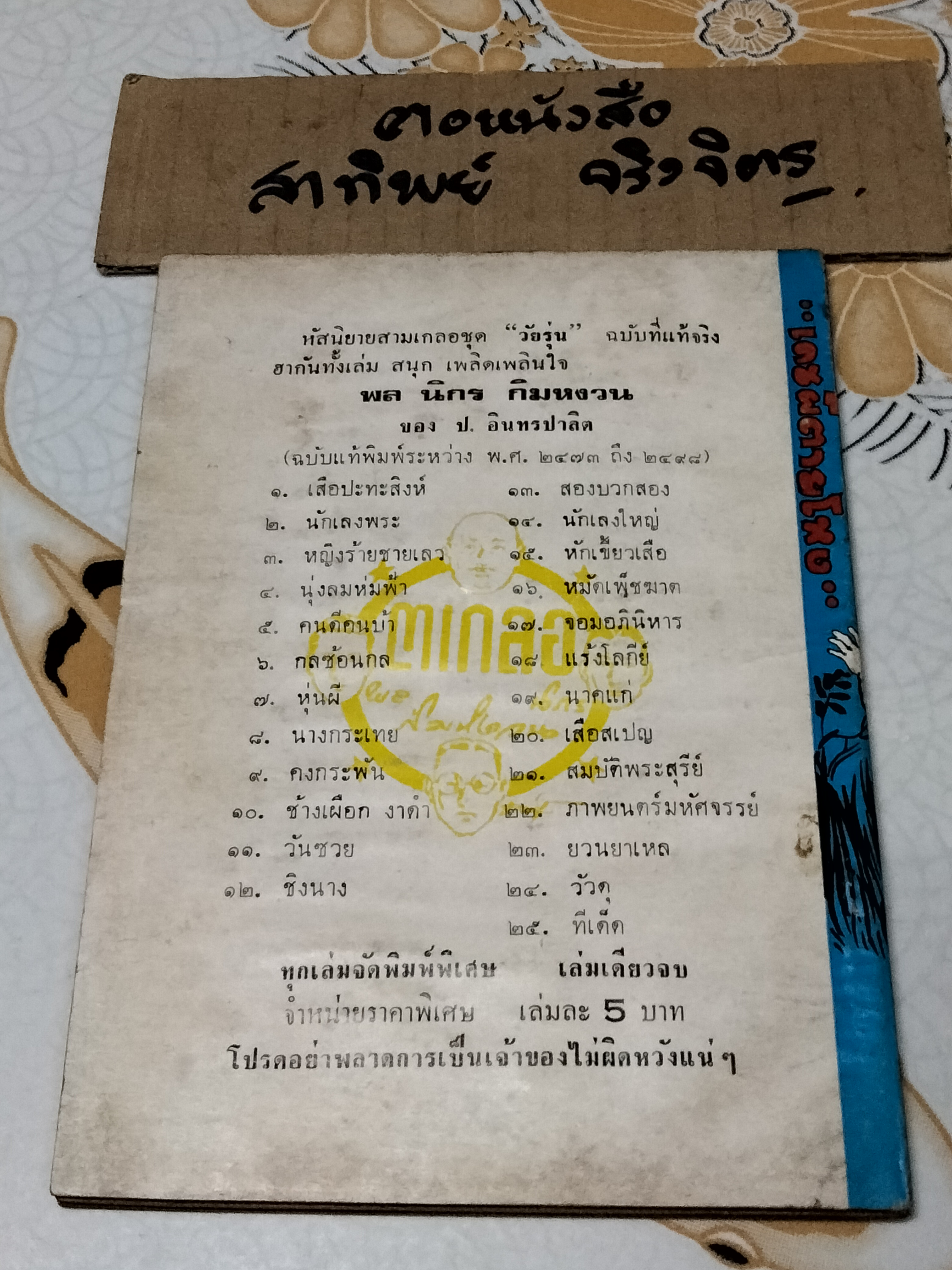 เดชผีตายโหง - พล นิกร กิมหงวน ชุด "วัยรุ่น" ปกอ่อน สนพ.บรรณาคาร ราคาปก 7 บ.